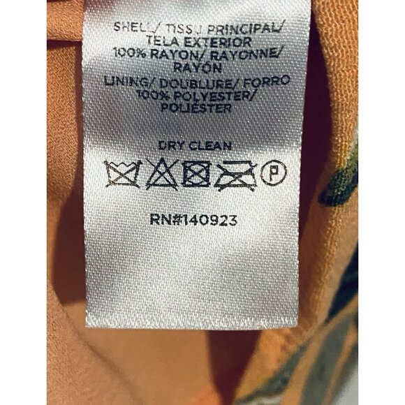 LOFT Top Womens Medium Orange Harvest Sweetheart Neckline Cottagecore Romantic - Picture 7 of 8